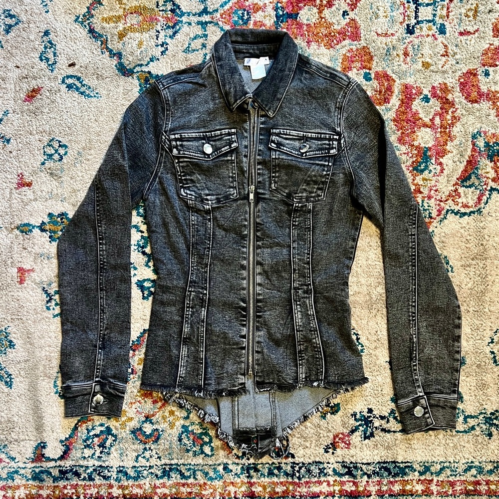 VENUS Dark Gray Denim Jacket